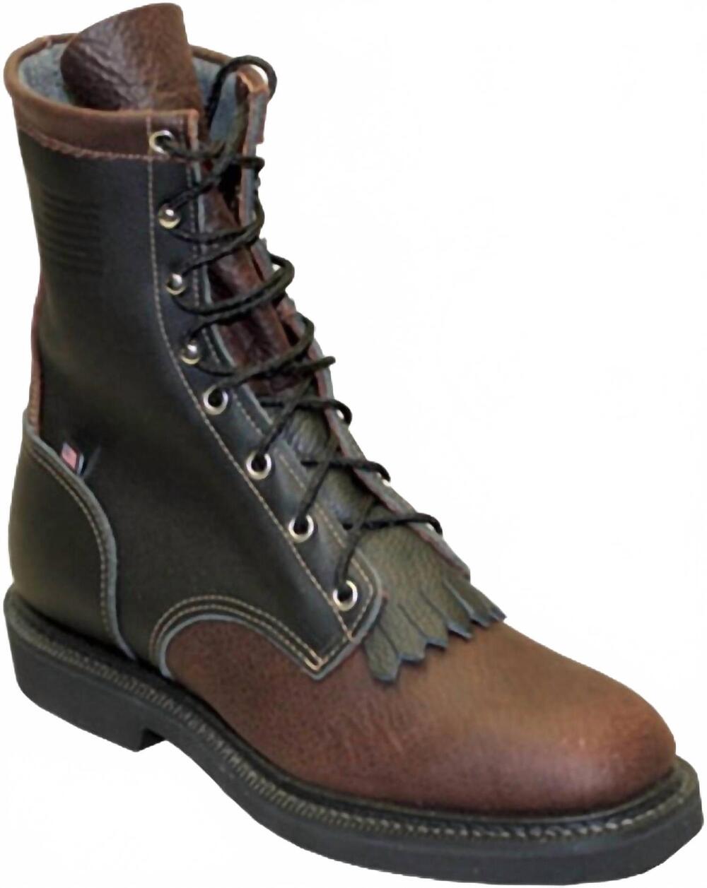 NEW ABILENE men's western lace up boot in brown